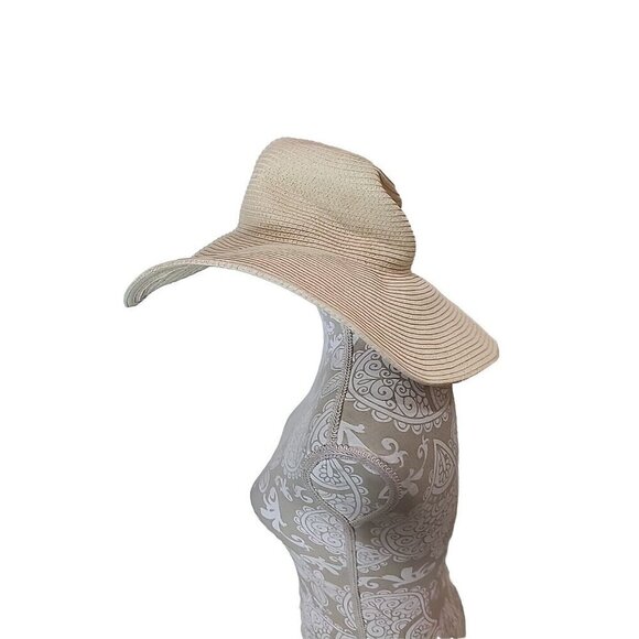 J. Crew Hat Light Tan Sun Floppy Beach Travel Vacation Women's One Size - Picture 4 of 6